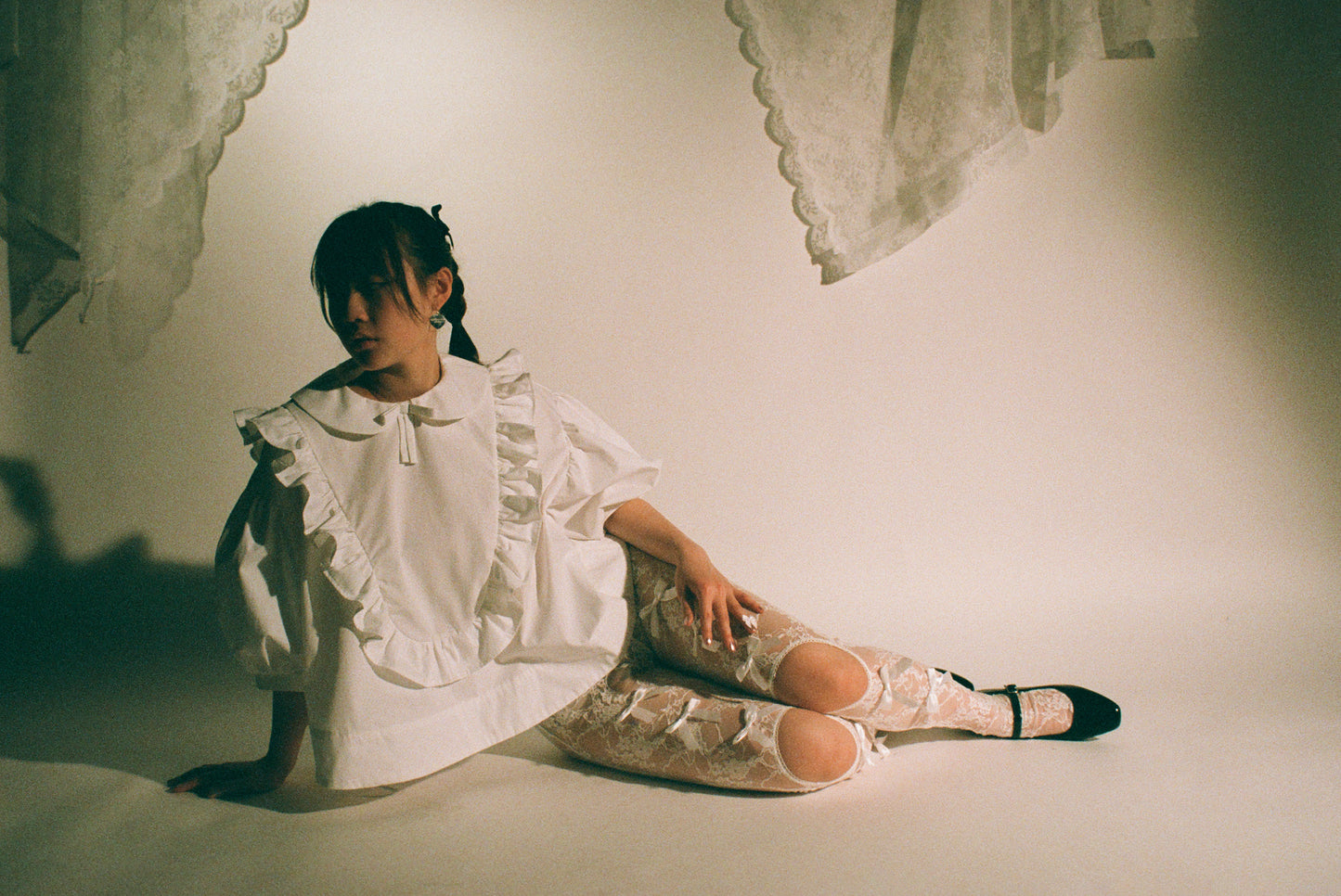 prayer tights in ivory